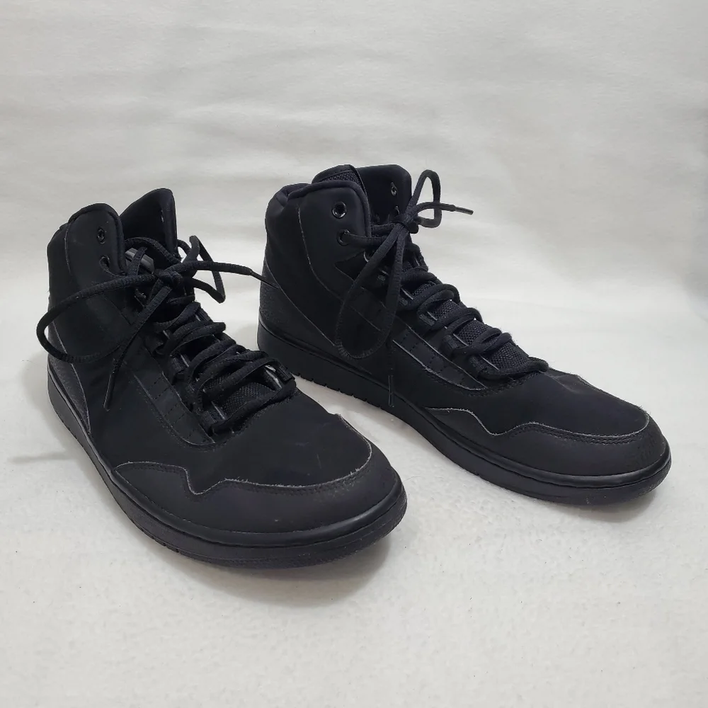 Jordan Executive Solid Black Mid Top Sneakers